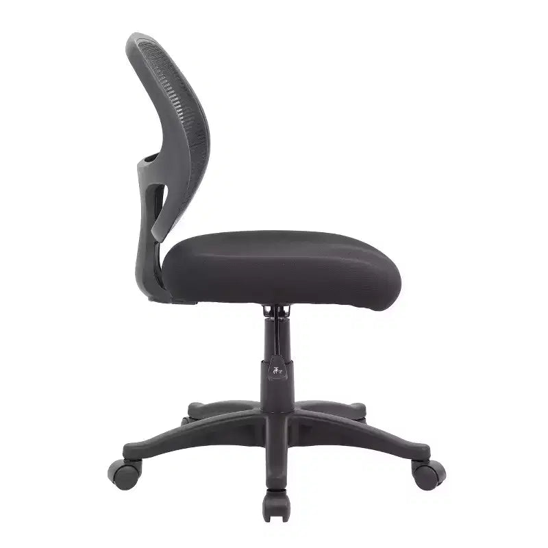 Chaise de bureau en maille de qualité commerciale noire – Boss Office Products : Vérin pneumatique, support lombaire, capacité de 125 kg