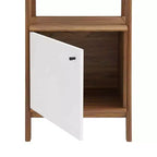 Étagère de présentation Bixby 71 po noyer/blanc - Modway