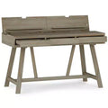 Atkins Flip Up Desk Distressed Gray - Wyndenhall