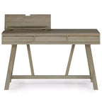 Bureau rabattable Atkins Gris vieilli - Wyndenhall