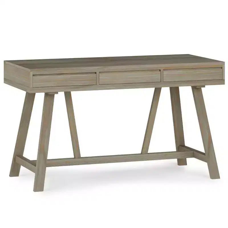 Bureau rabattable Atkins Gris vieilli - Wyndenhall