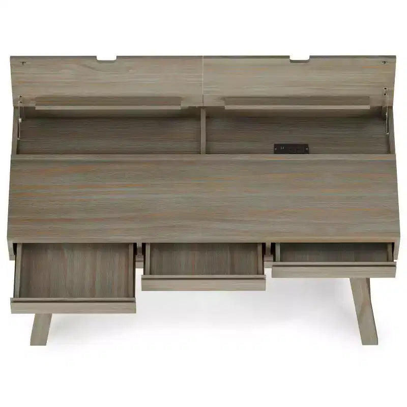 Bureau rabattable Atkins Gris vieilli - Wyndenhall