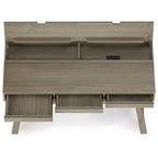 Bureau rabattable Atkins Gris vieilli - Wyndenhall