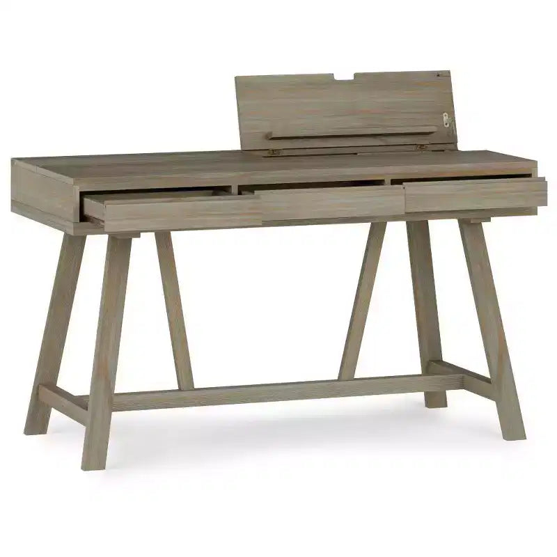 Bureau rabattable Atkins Gris vieilli - Wyndenhall