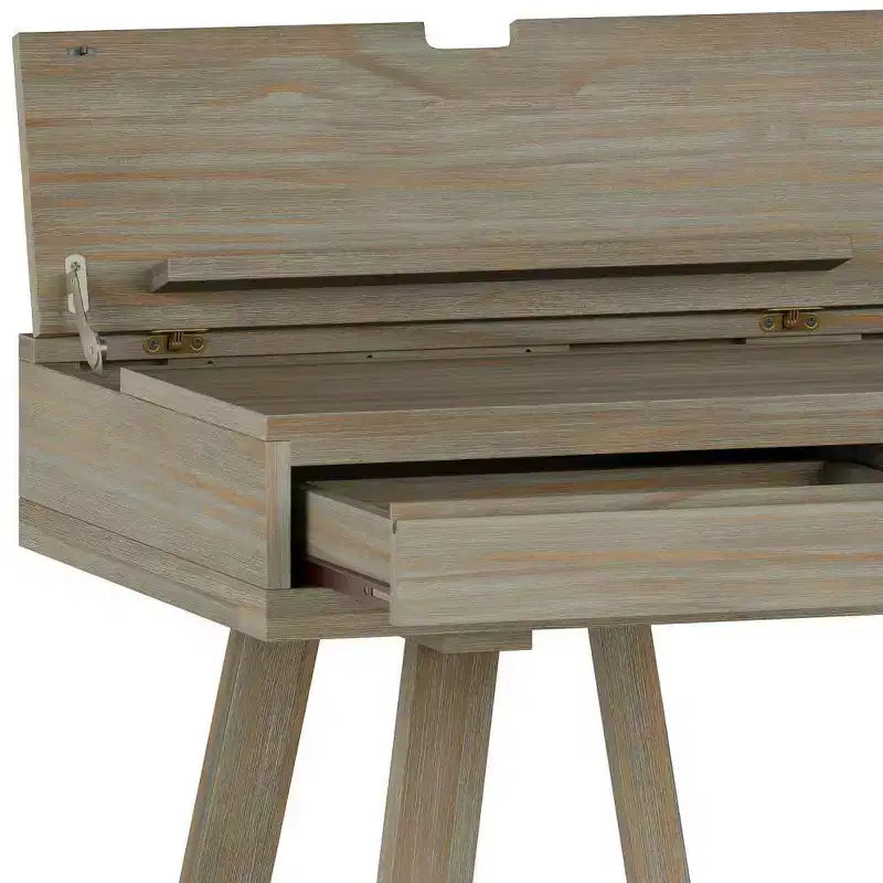 Bureau rabattable Atkins Gris vieilli - Wyndenhall
