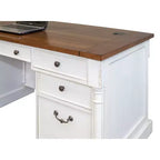 Bureau de direction double piédestal Durham 66" blanc - Martin Furniture