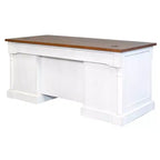 Bureau de direction double piédestal Durham 66" blanc - Martin Furniture