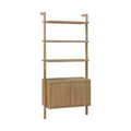 71.9" Nathan James Set of 4 Jasper Wood Fluted Bookshelf Brown