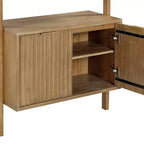 Étagère cannelée en bois Jasper de 71,9 po, ensemble de 4, de Nathan James, brun