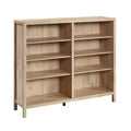 Sauder 47.63"Pacific View Horizontal Bookcase Prime Oak: Adjustable, Laminated, 6-Cubby Storage