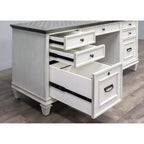 Hartford Credenza Blanche - Martin Furniture : Mobilier de Bureau Exécutif avec Rangement Fermé, Quincaillerie Métallique