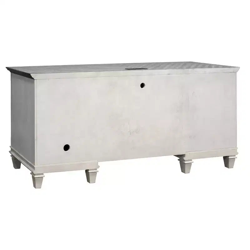 Hartford Credenza Blanche - Martin Furniture : Mobilier de Bureau Exécutif avec Rangement Fermé, Quincaillerie Métallique
