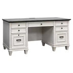 Hartford Credenza Blanche - Martin Furniture : Mobilier de Bureau Exécutif avec Rangement Fermé, Quincaillerie Métallique