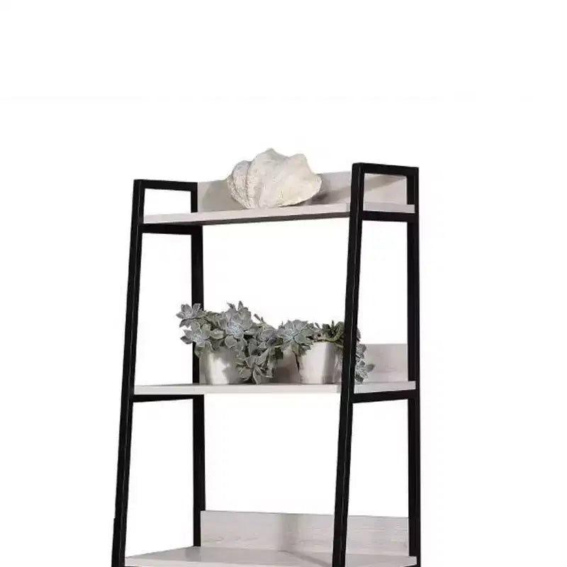 Acme Furniture Étagère Wendral 67 po avec 5 compartiments ouverts Naturel/Noir : cadre métallique, style échelle, rangement d'exposition