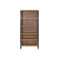 Martin Furniture 78" Mason Modern Open Wood Laminate Bookcase Light Brown : 4-Shelf Storage, No Assembly Required