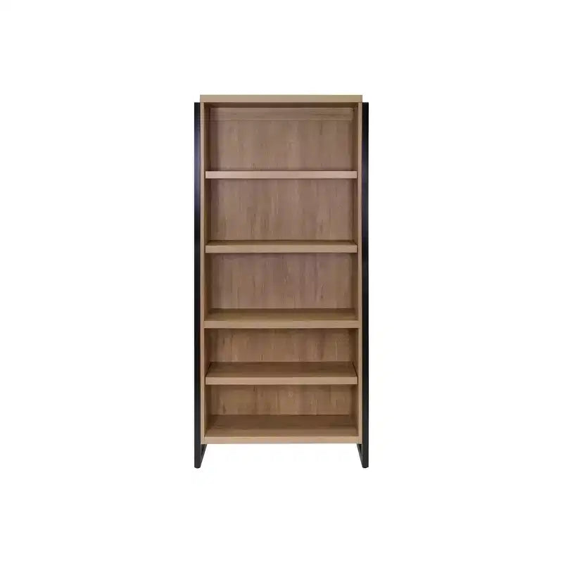 Martin Furniture 78" Mason Modern Open Wood Laminate Bookcase Light Brown : 4-Shelf Storage, No Assembly Required
