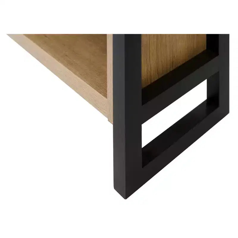 Martin Furniture Étagère ouverte moderne en bois stratifié Mason 78 po Brun clair : 4 tablettes de rangement, aucun assemblage requis