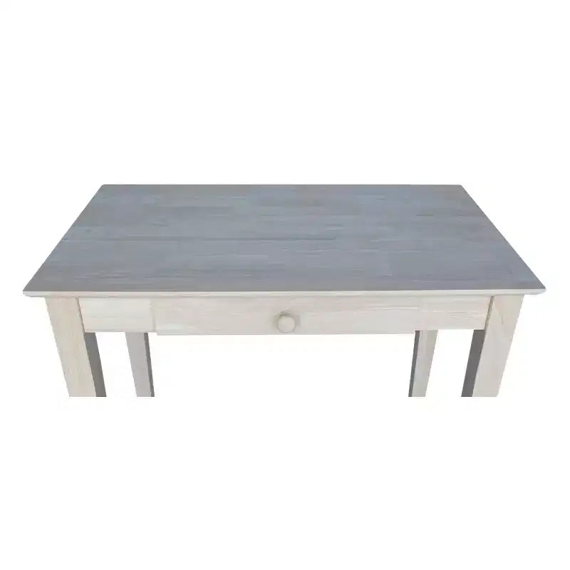 Table à écrire en bois massif non fini – International Concepts : 76,2 cm H, bois dur, design étroit, 91,4 cm de largeur, peu encombrant
