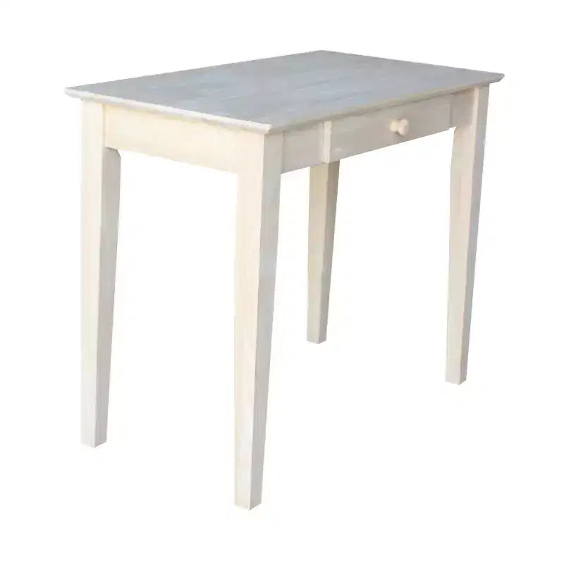 Table à écrire en bois massif non fini – International Concepts : 76,2 cm H, bois dur, design étroit, 91,4 cm de largeur, peu encombrant
