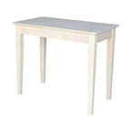 Table à écrire en bois massif non fini – International Concepts : 76,2 cm H, bois dur, design étroit, 91,4 cm de largeur, peu encombrant