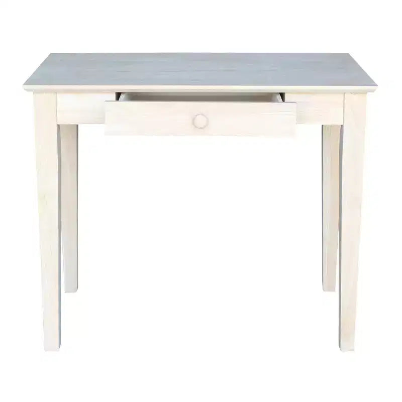 Table à écrire en bois massif non fini – International Concepts : 76,2 cm H, bois dur, design étroit, 91,4 cm de largeur, peu encombrant