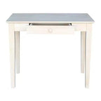 Table à écrire en bois massif non fini – International Concepts : 76,2 cm H, bois dur, design étroit, 91,4 cm de largeur, peu encombrant