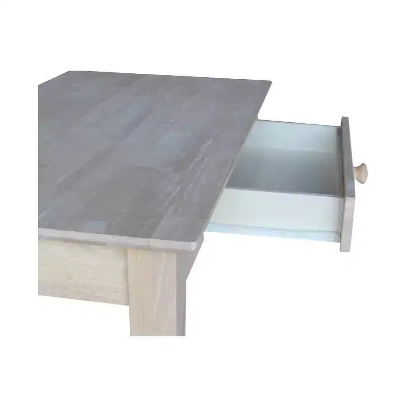 Table à écrire en bois massif non fini – International Concepts : 76,2 cm H, bois dur, design étroit, 91,4 cm de largeur, peu encombrant