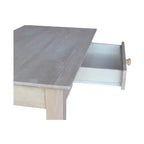 Table à écrire en bois massif non fini – International Concepts : 76,2 cm H, bois dur, design étroit, 91,4 cm de largeur, peu encombrant