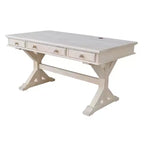 Executive Desk with Canyon Base Unfinished - International Concepts: Modern Hardwood Office, 60-Inch Surface