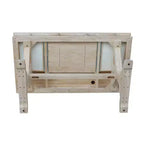 Bureau de direction avec base Canyon non finie - International Concepts : Bureau moderne en bois dur, surface de 152,4 cm