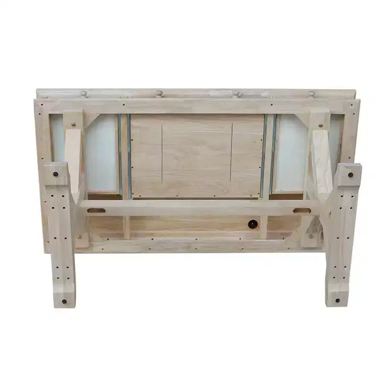 Bureau de direction avec base Canyon non finie - International Concepts : Bureau moderne en bois dur, surface de 152,4 cm