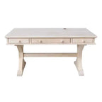 Bureau de direction avec base Canyon non finie - International Concepts : Bureau moderne en bois dur, surface de 152,4 cm