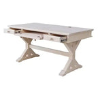 Bureau de direction avec base Canyon non finie - International Concepts : Bureau moderne en bois dur, surface de 152,4 cm