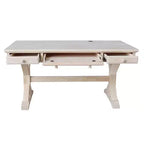Bureau de direction avec base Canyon non finie - International Concepts : Bureau moderne en bois dur, surface de 152,4 cm