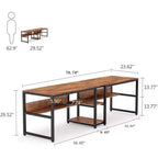 LITTLE TREE Bureau d'ordinateur 78,7" Marron clair
