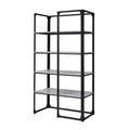 72.25" Havano 4 Shelf Open Industrial Bookcase: Steel Frame, MDF - HOMES: Inside + Out