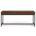 Bureau d'écriture WyndenHall Devlin en bois massif avec tiroirs, plaqué noyer, style Mid-Century