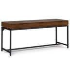 Bureau d'écriture WyndenHall Devlin en bois massif avec tiroirs, plaqué noyer, style Mid-Century