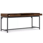 Bureau d'écriture WyndenHall Devlin en bois massif avec tiroirs, plaqué noyer, style Mid-Century