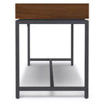 Bureau d'écriture WyndenHall Devlin en bois massif avec tiroirs, plaqué noyer, style Mid-Century