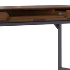 Bureau d'écriture WyndenHall Devlin en bois massif avec tiroirs, plaqué noyer, style Mid-Century