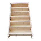 Bibliothèque Shaker 72"x38" non finie - International Concepts : Hévéa massif, rangement à 6 niveaux