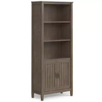 72" Rowan Bookcase Smoky Brown - Wyndenhall: Solid Hardwood, Adjustable Shelves, Storage Cabinet