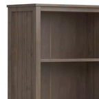 Bibliothèque Rowan 72 po marron fumé - Wyndenhall : Bois massif, Étagères réglables, Armoire de rangement