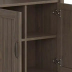 Bibliothèque Rowan 72 po marron fumé - Wyndenhall : Bois massif, Étagères réglables, Armoire de rangement