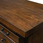 Martin Furniture Addison Bureau demi-piédestal auburn : Mobilier de bureau robuste avec rangement de dossiers, aucun assemblage requis