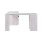 Bureau d'angle Ghally avec tiroir verrouillable et ports USB, chêne blanc - miBasics : Équipé de rangement pour dossiers, finition mate