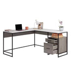 Bureau d'angle Sauder Tremont Row chêne Mystic