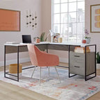 Bureau d'angle Sauder Tremont Row chêne Mystic