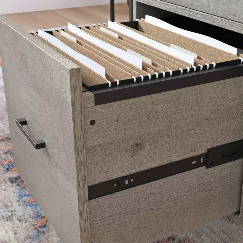 Bureau d'angle Sauder Tremont Row chêne Mystic